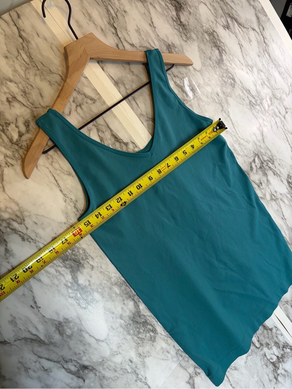 Yelete Plus size Teal V-Neck Tank Top NEW WITH TAG. - Picture 5 of 6